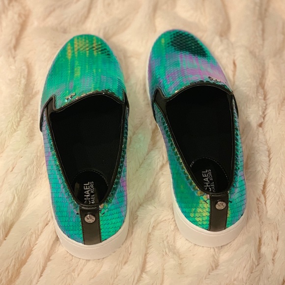 MICHAEL KORS KEATON SLIP ON METALLIC LEATHR - NEW - Picture 5 of 6